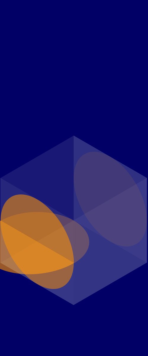 Blue cube/Yellow circle 2 by David Gill