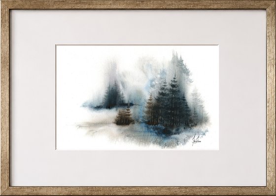 Places XXI - Watercolor Pine Forest
