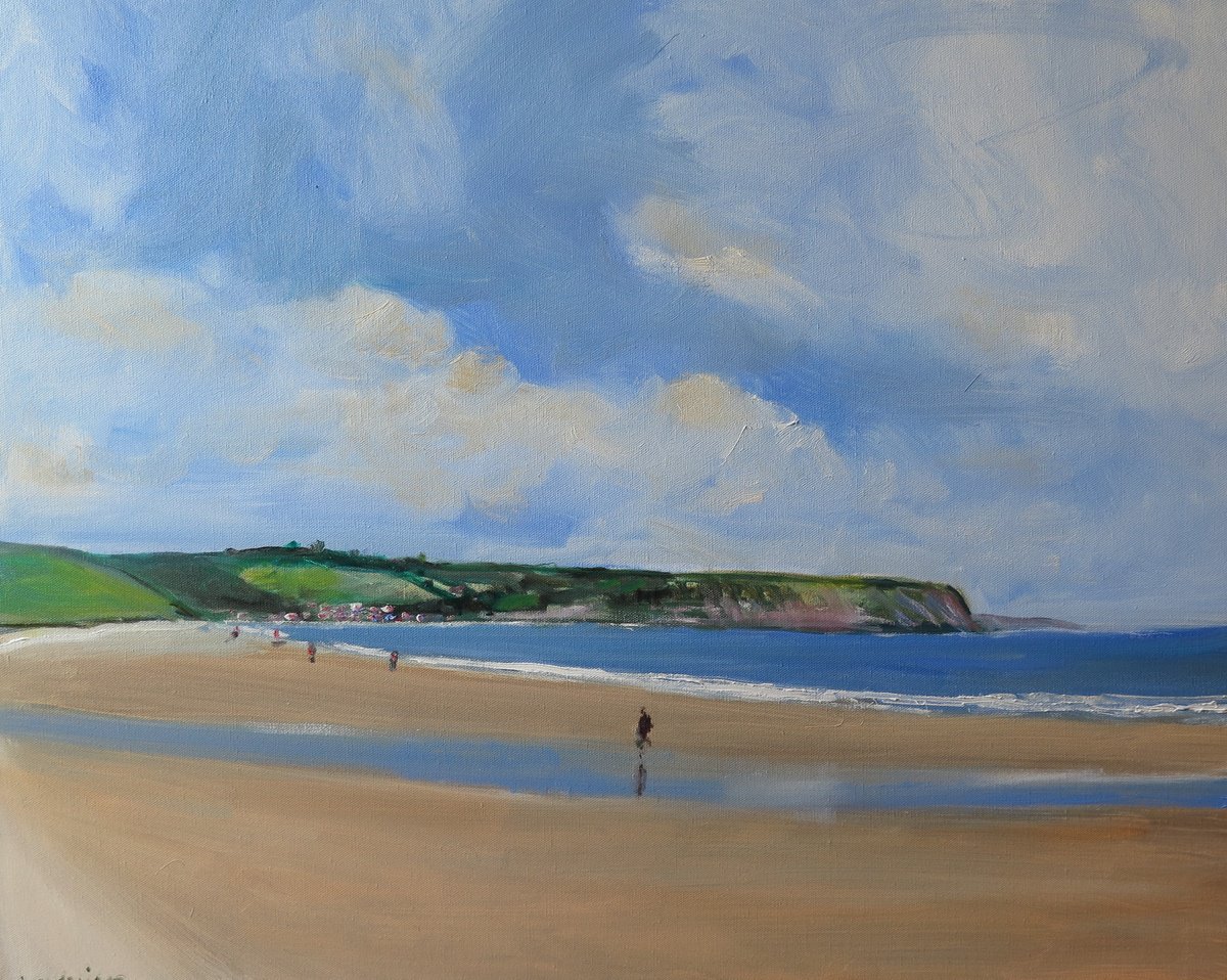 Morning View of Sandsend by Malcolm Ludvigsen