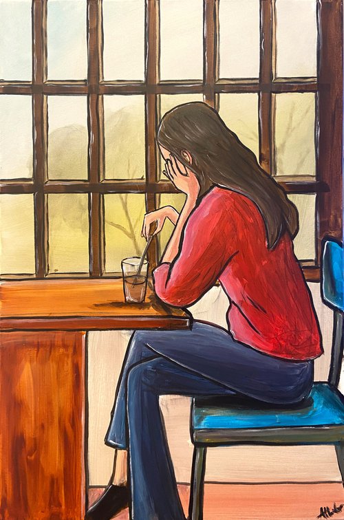 Contemplation By The Window by Aisha Haider