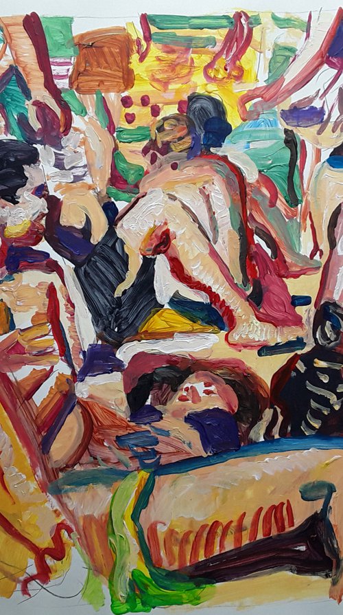 Beach crowd 3 by Stephen Abela
