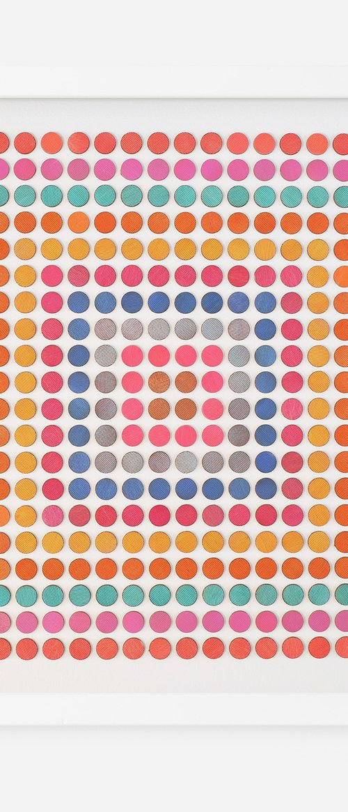 Concentric Squares Red by Amelia Coward