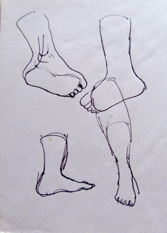 Study of feet 1, on envelope