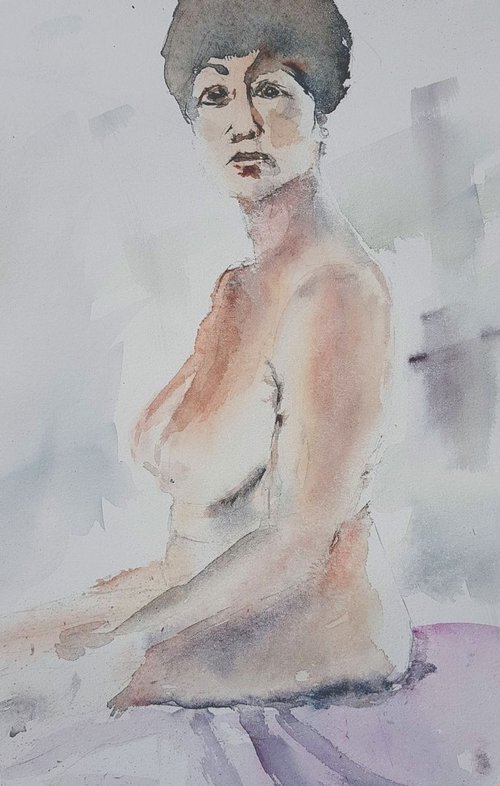 watercolor on paper by Leonid Kirnus