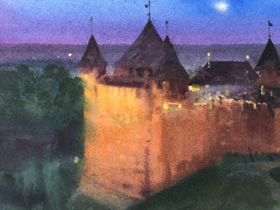 Evening fantasy. Khotyn Fortress