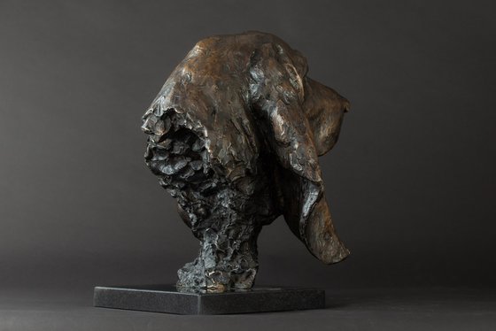 Basset Portrait Bronze