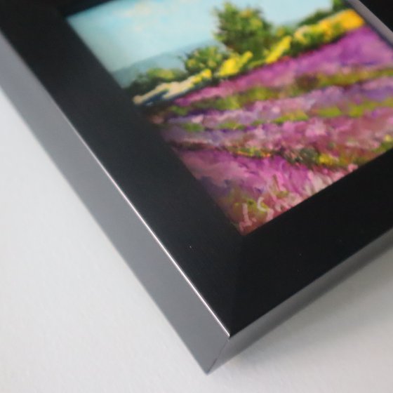 Lavender Fields Miniature Art