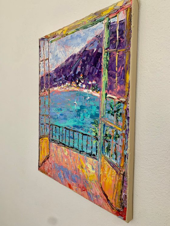 Colorful French Riviera. Summer terrace