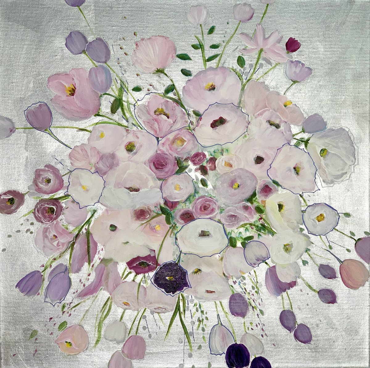 White and pink in silver by Sandra Gebhardt-Hoepfner
