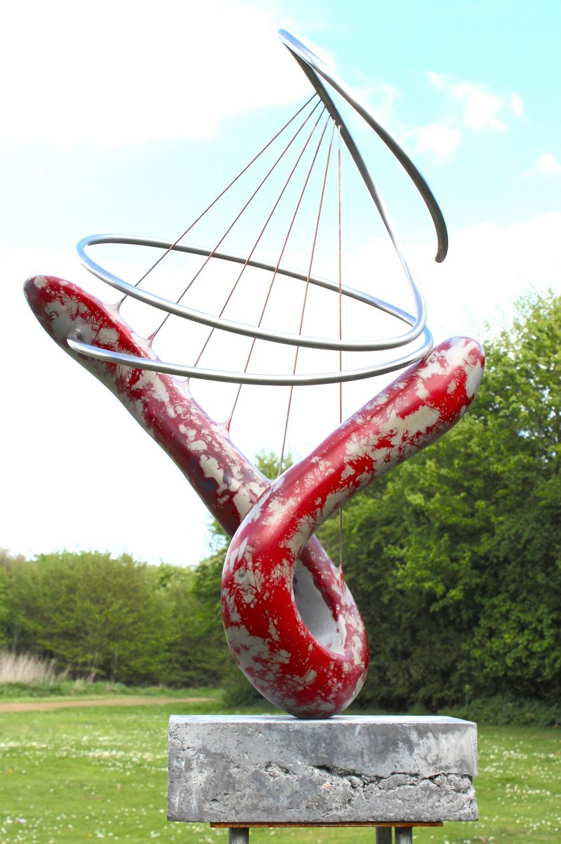 Expressive Sculpture , The Tension Of Balance By Mark Purllant, 24 X 37, Artwork For Sale On Artfinder
