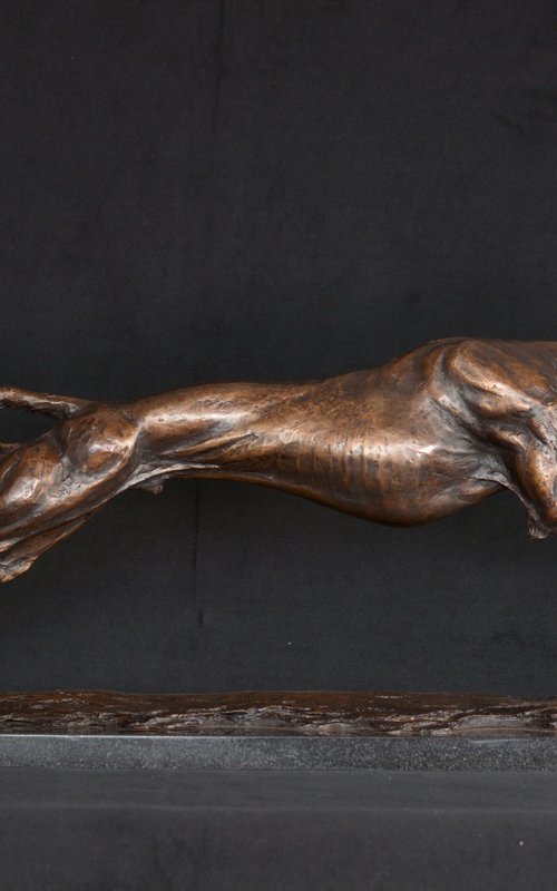 Running Saluki in Foundry Bronze metal by Tanya Russell