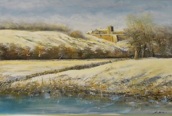"WINTER SUN ON LYMPNE CASTLE"
