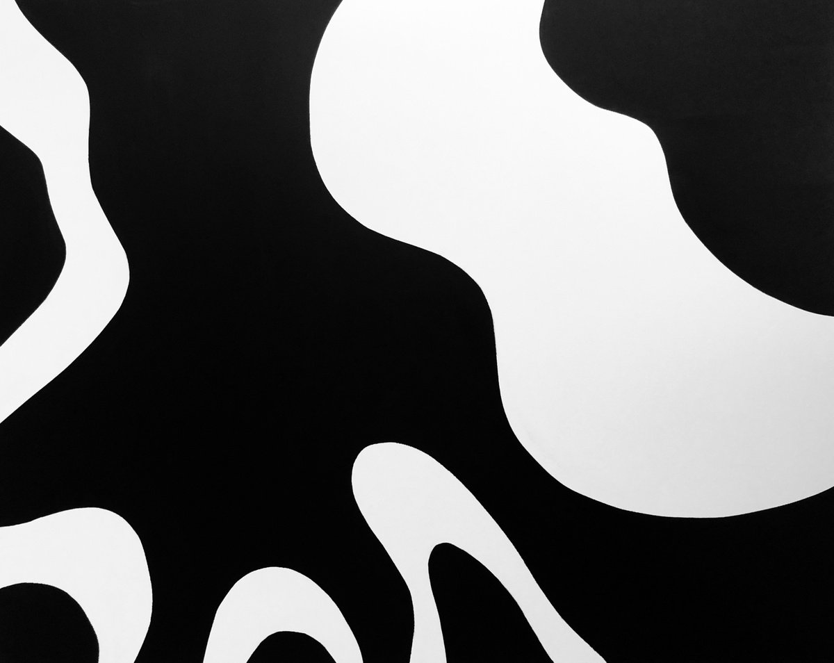 -?Black and white clouds-, XXL monochrome minimalism, by Nataliia Krykun