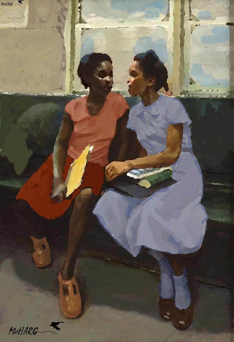 Expressive Portrait Acrylic Painting By Joe Mcharg, 28 X 40, Girlfriends #2 28X40, Original Artwork