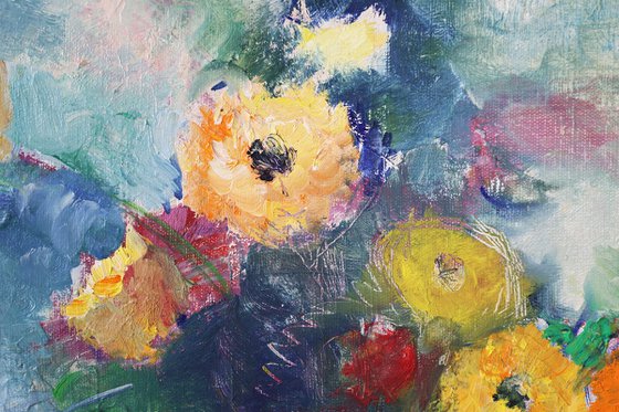 Summer Flowers. Calendula.