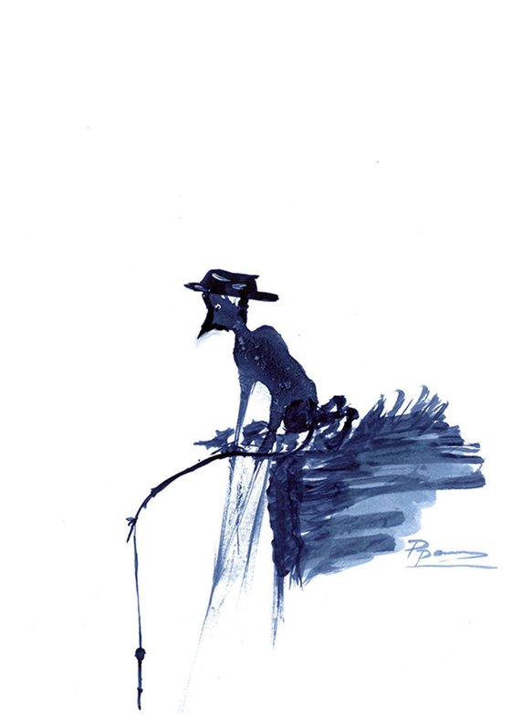 Fisherman silhouette