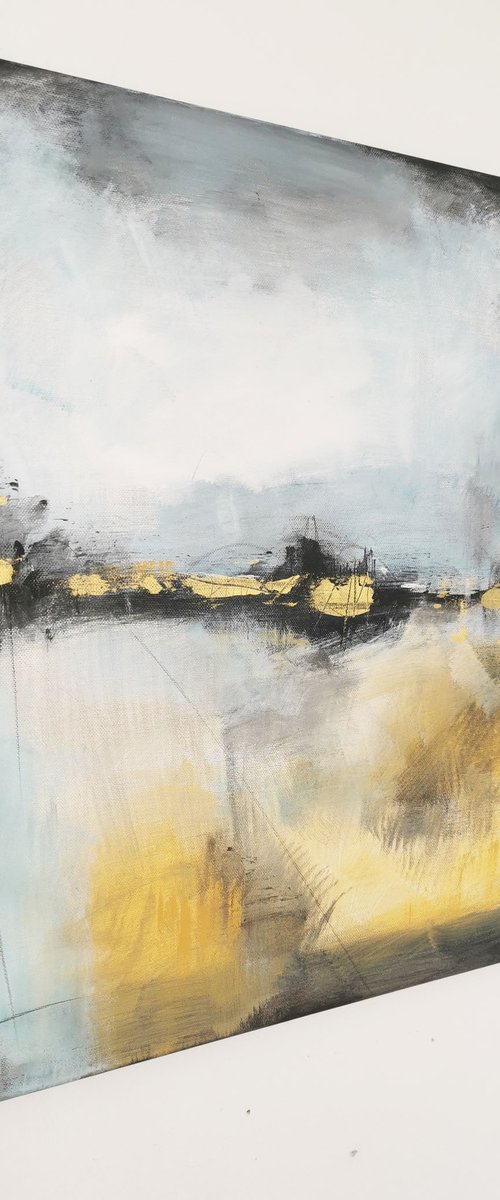 'PATHS AND TRACKS' #19 | Abstract landscape by Stefanie Rogge