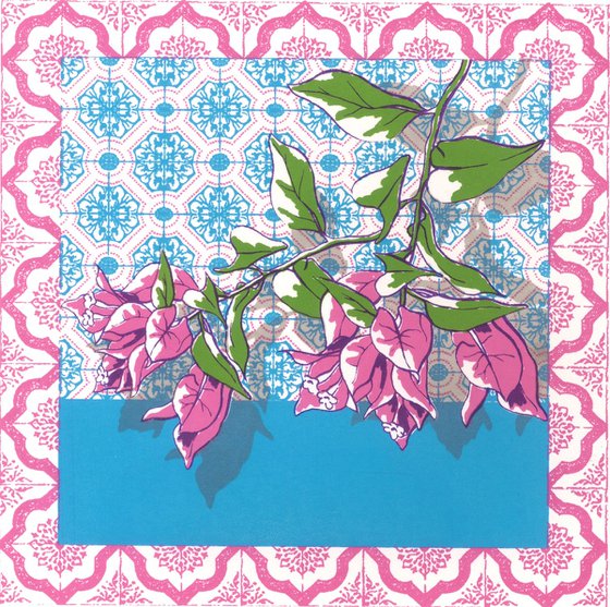 Bougainvillea with tiles