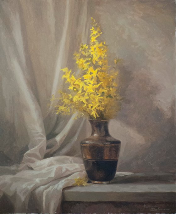 Yellow Flowers in a Vase