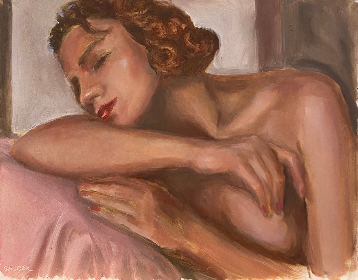 The Sleeper By Leslie Singer, 14 X 11, Artwork For Sale On Artfinder