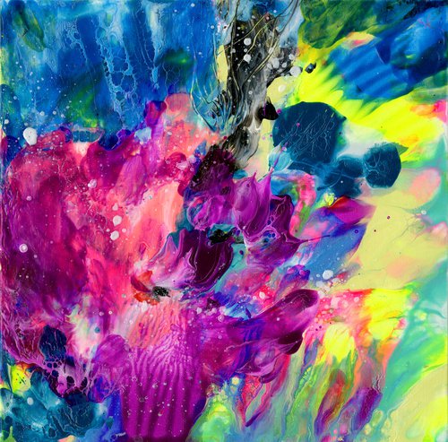 Flowering Euphoria 40 - Floral Abstract Painting by Kathy Morton Stanion by Kathy Morton Stanion