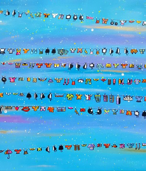 Special London meets Africa Laundry Televisions, Personalised Commission by Maria Luisa  Azzini