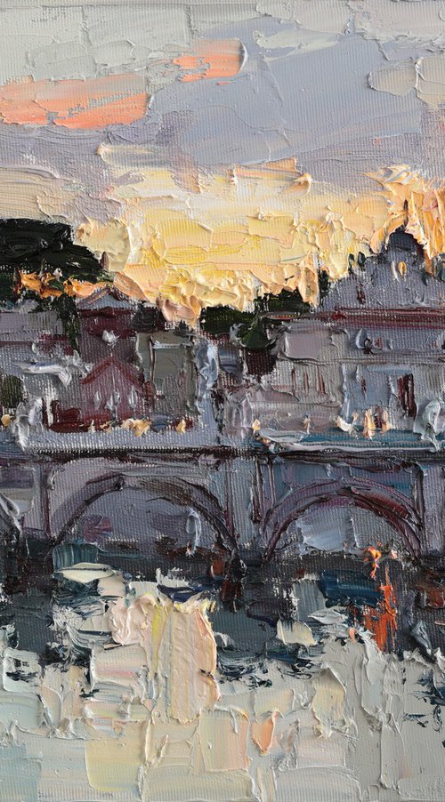 St. Angelo Bridge at Sunset by Anastasiia Valiulina