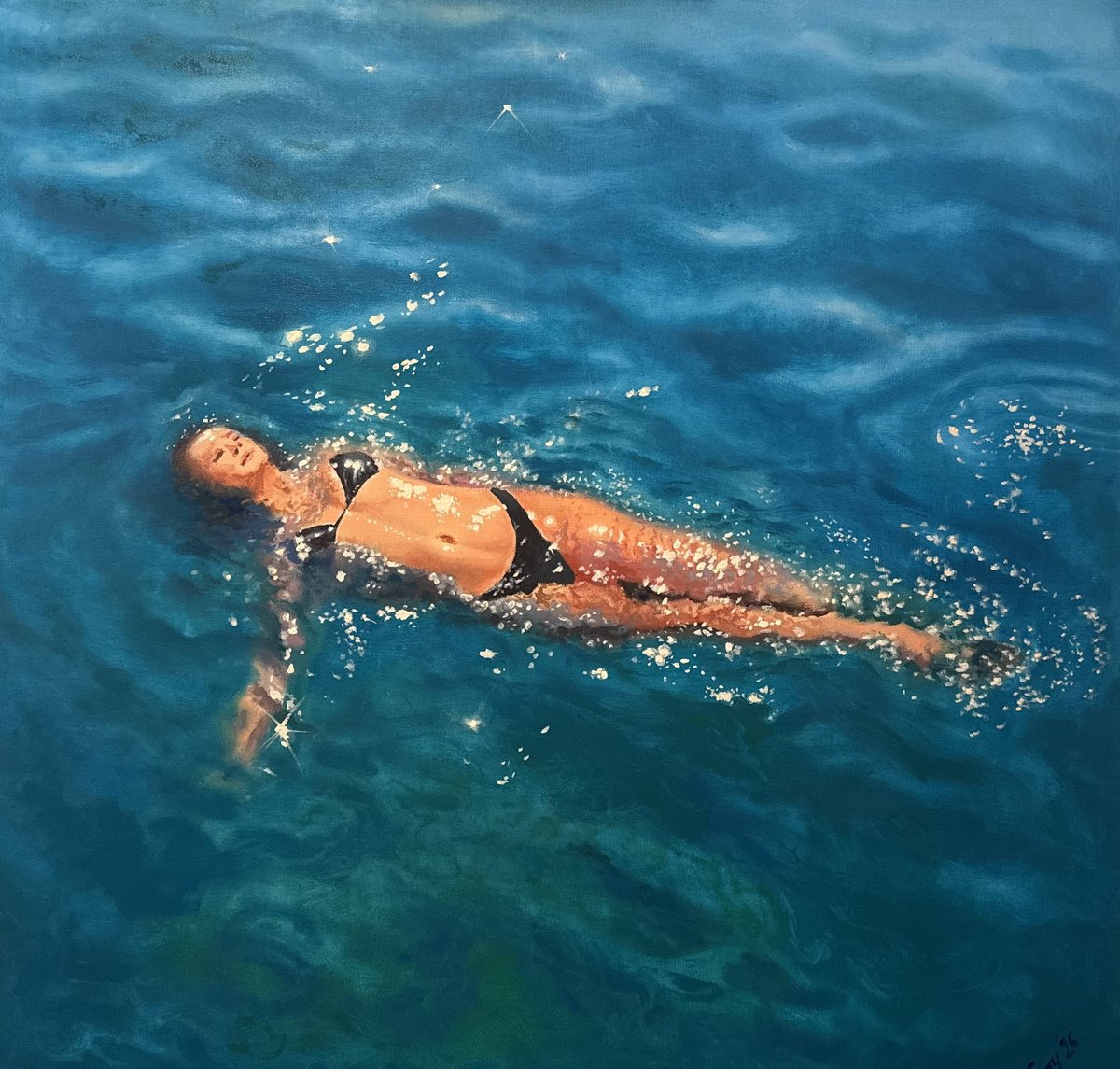Photorealistic Oil Painting , Pool 02 By Garry Arzumanyan, 31 X 31, Artwork For Sale On Artfinder