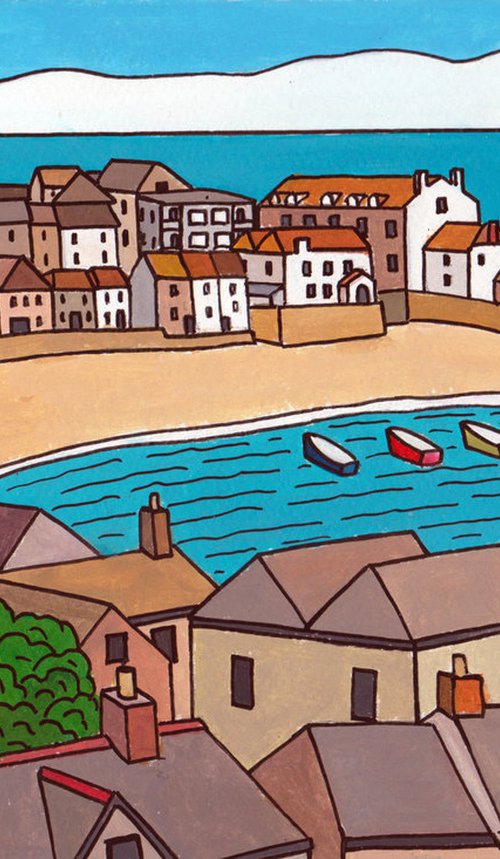 "St Ia church and harbour, St Ives" by Tim Treagust