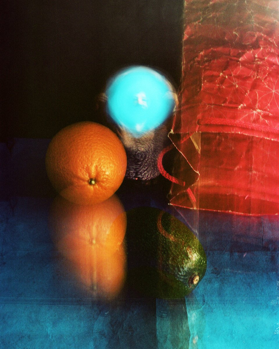 Surrealistic Still Life Photograph By Tania Serket, 16 X 20", Orange And Blue, Original Artwork