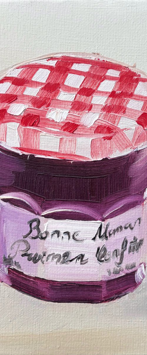 Jam in the small glass jar by Dmitry Fedorov