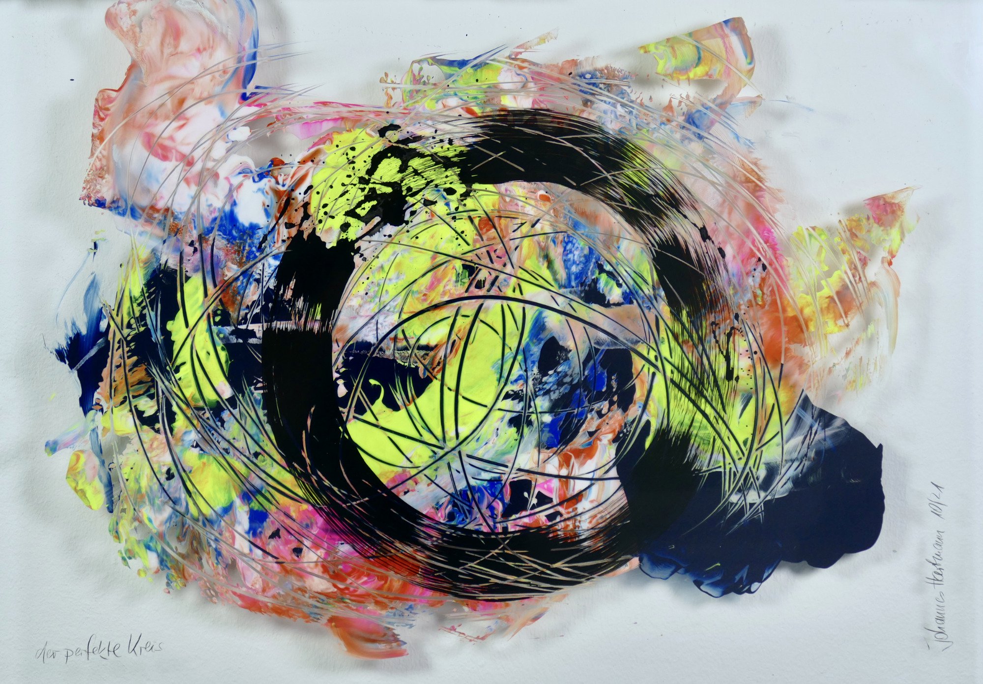 The perfect circle / der perfekte Kreis Acrylic painting Johannes