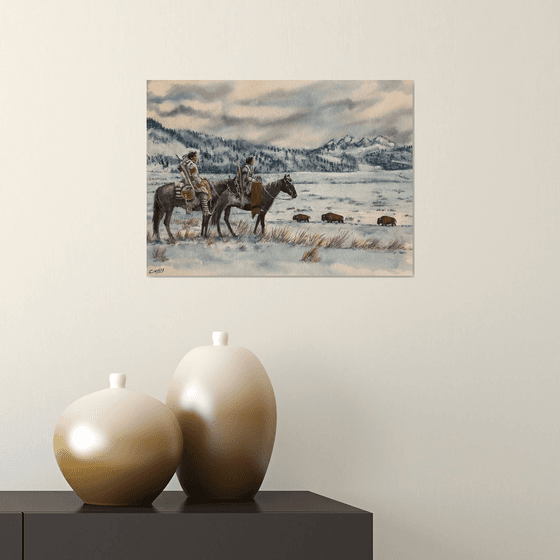 Winter Buffalo hunt