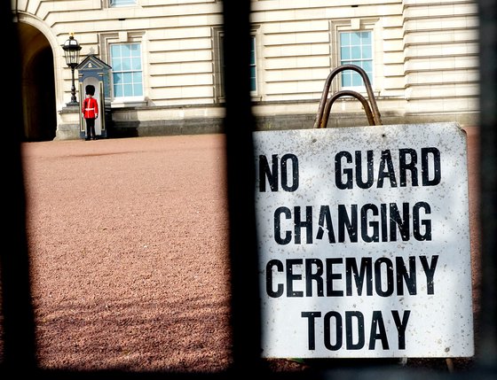 No Guard changing ceremony today 7.6.20  1/20  18"X12"