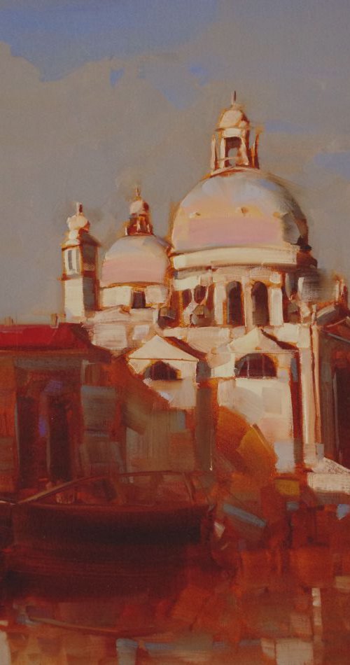 Santa Maria Della Salute Venice Original oil painting  Handmade artwork One of a kind by Vahe Yeremyan