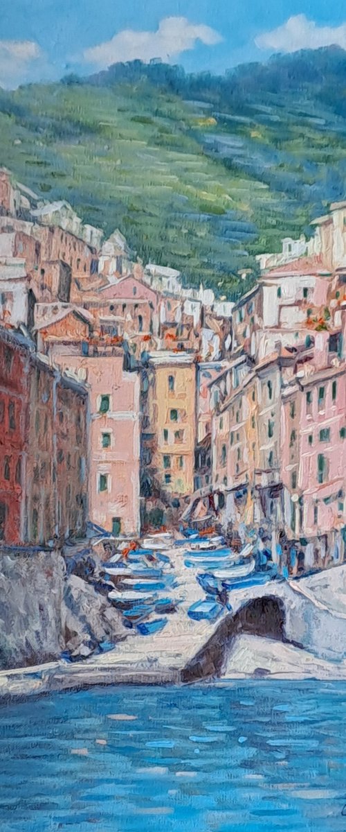 Riomaggiore Cinque terre by Claudio Ciardi