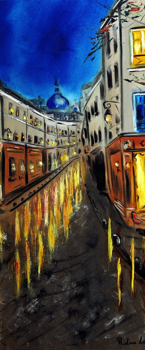 Night at Montmartre, Paris by Ruslana Levandovska