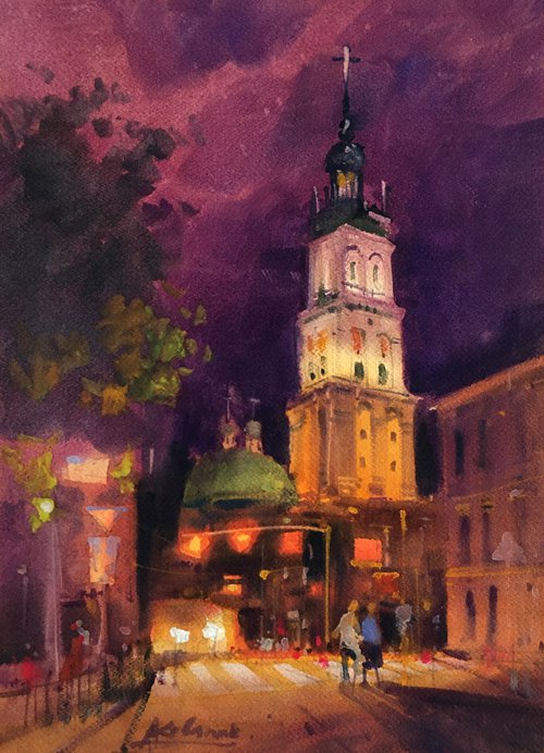 Night light. The city of Lviv by Andrii Kovalyk