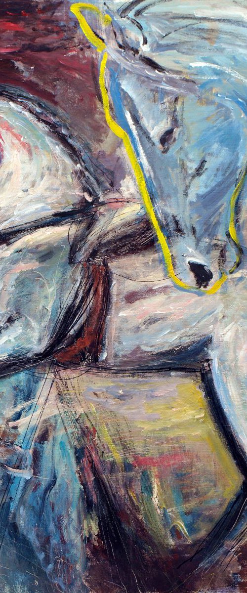 horses ( 42 x 34 in) by Catalin Ilinca
