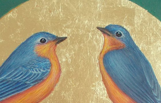 bird painting "Azure birds"