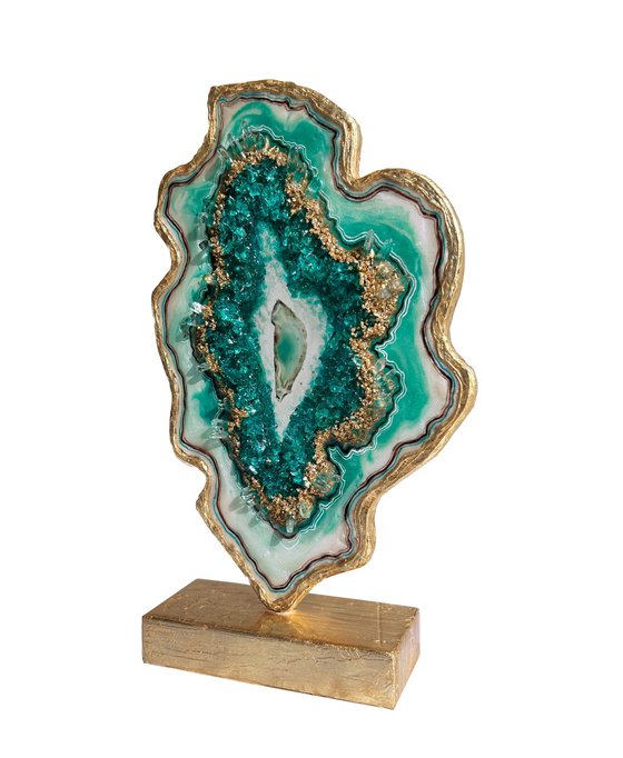 Turquoise Floating agate.