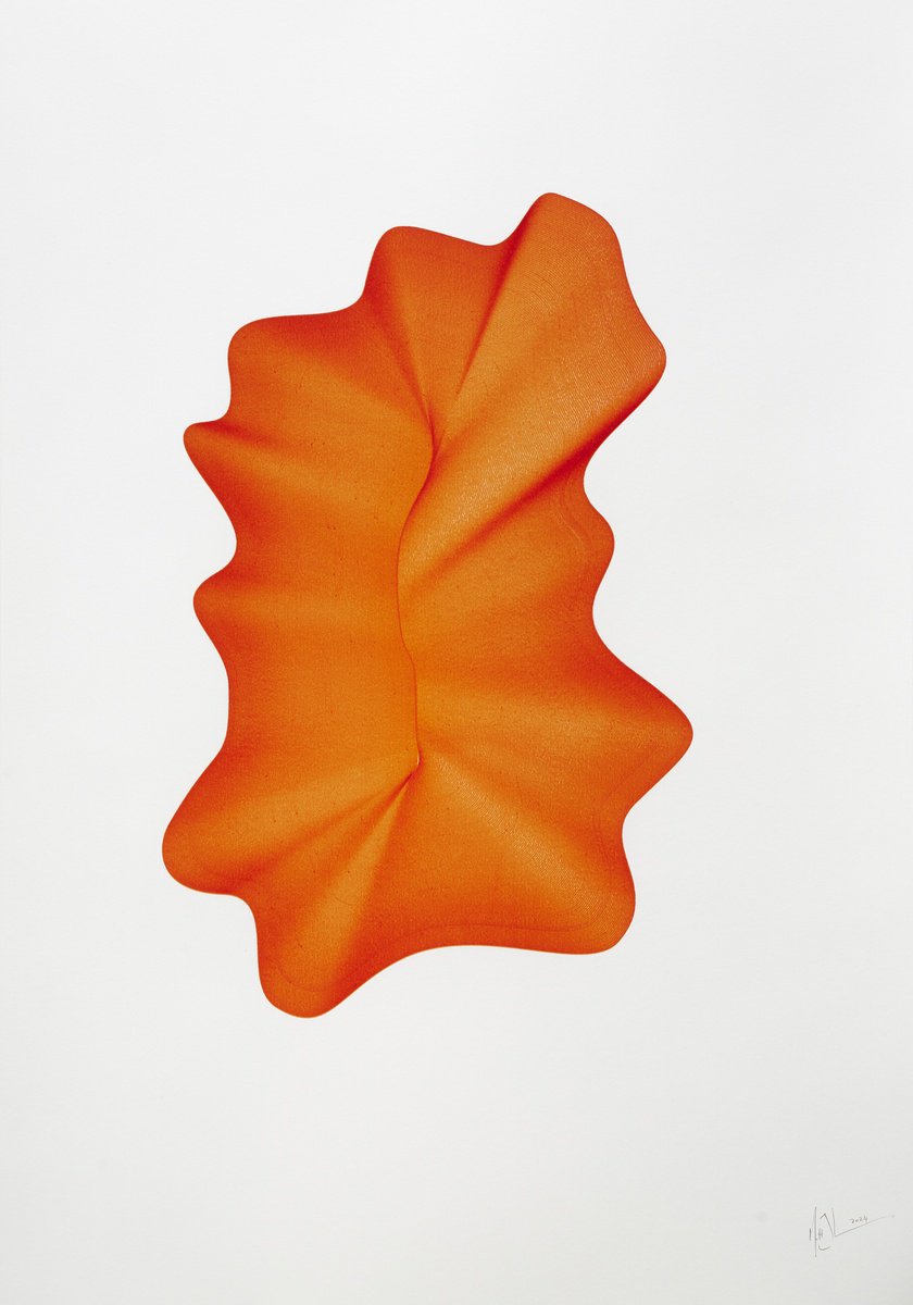 Organic Abstract Ink Drawing By Matt Jukes, 28 X 39", The Fold 11, Original Artwork