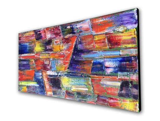 "Abundance Series" - Save As Series - Original Extra Large PMS Abstract Diptych Oil Paintings On Canvas - 48" x 48"