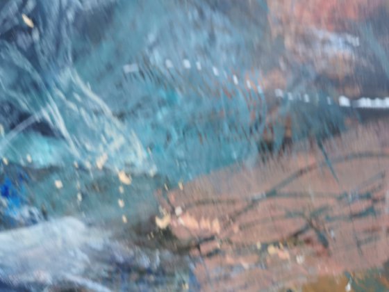 Gigantic XXL painting large scale painting fantastic flight by master Kloska