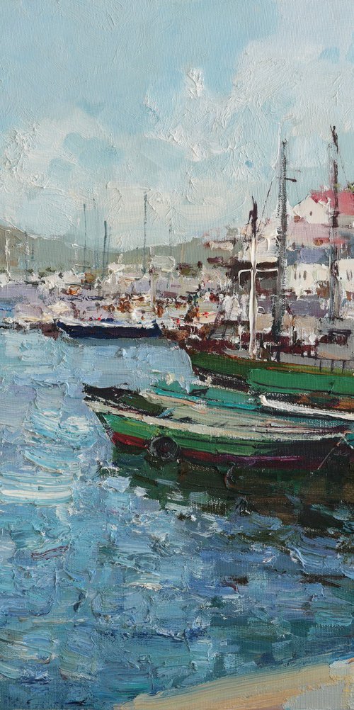 Boats in the Bay by Anastasiia Valiulina
