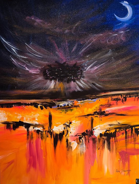 Set of 3 Hand-Painted Wood Panels