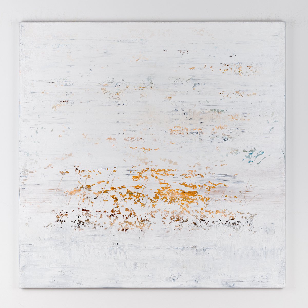 White abstract painting GW145 by Radek Smach