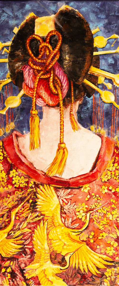 Woman in kimono by Aleksandr Neliubin
