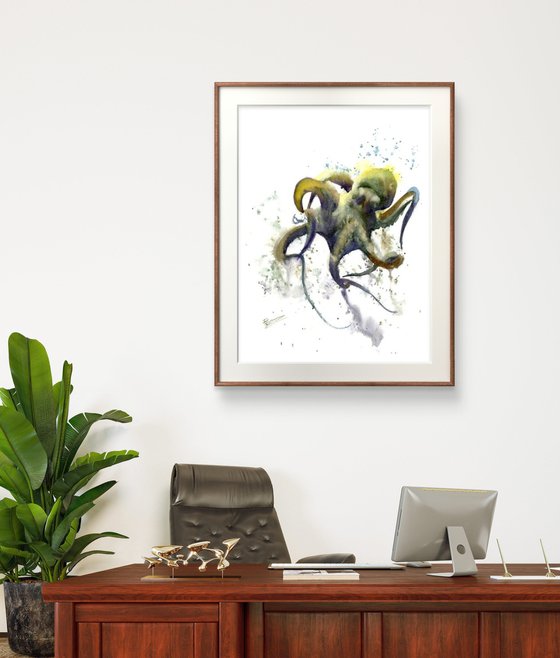Green octopus