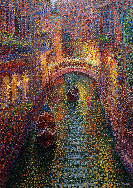 Golden night in Venice